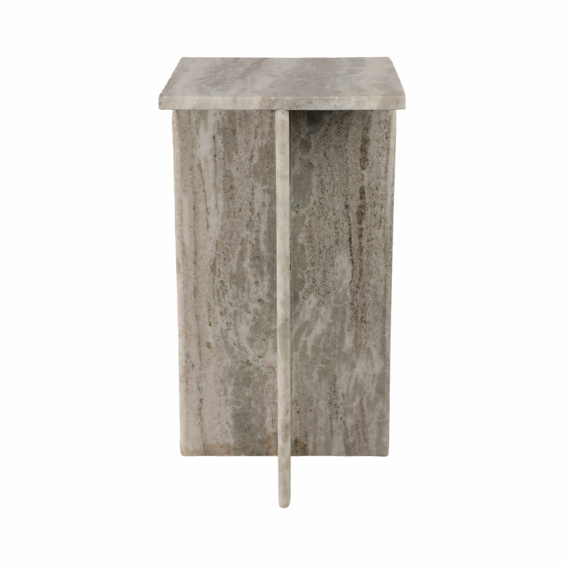 22 ROMMI SMALL MARBLE TABLE, WHITE