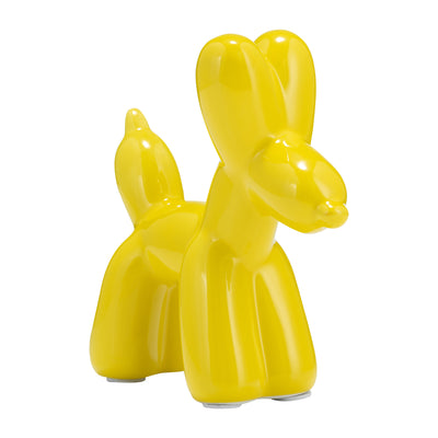 7L BALLOON DOG ANIMAL, YELLOW