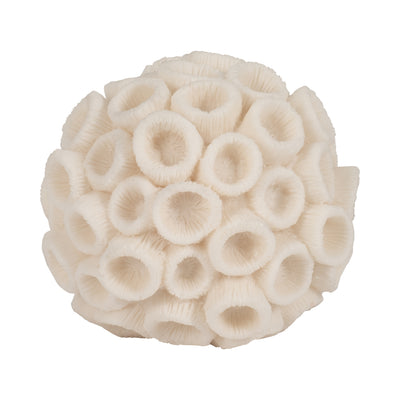 6 Round Coral Orb, Ivory