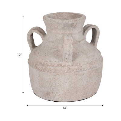 Terracotta, 12 Triple Handle Jug, Ivory