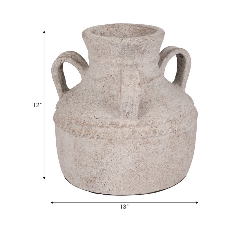 Terracotta, 12 Triple Handle Jug, Ivory