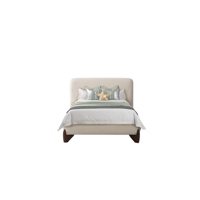 Aurora White Upholstered Bed