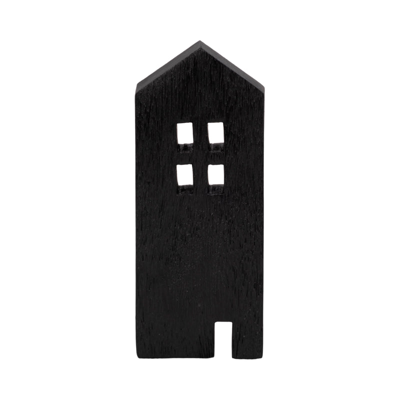 8 Wood House Decor, Black