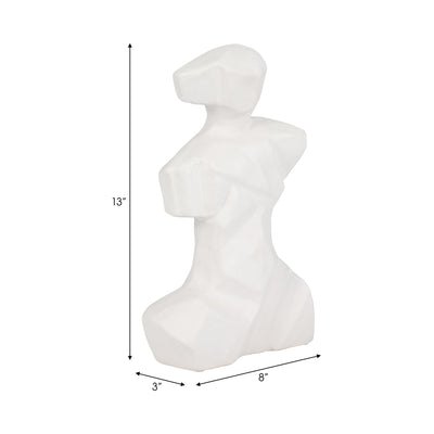 13 Abstract Venetian Figurine, White