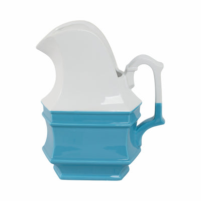 White/blue Ceramic Pitcher