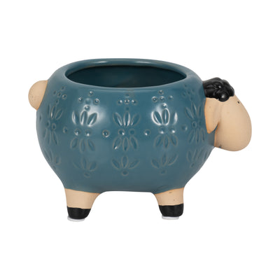 6 Sheep Planter, Blue