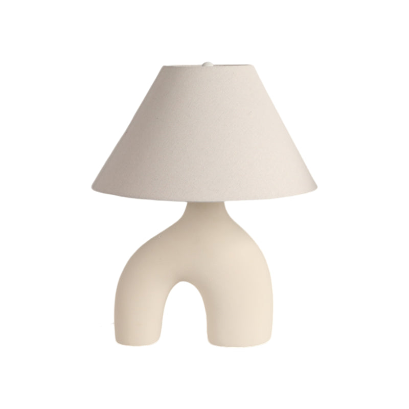 23 Modern Curved Arch Table Lamp, White