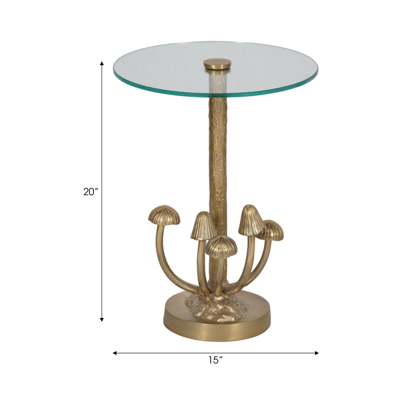 20 Mushrooms Accent Table, Gold Kd