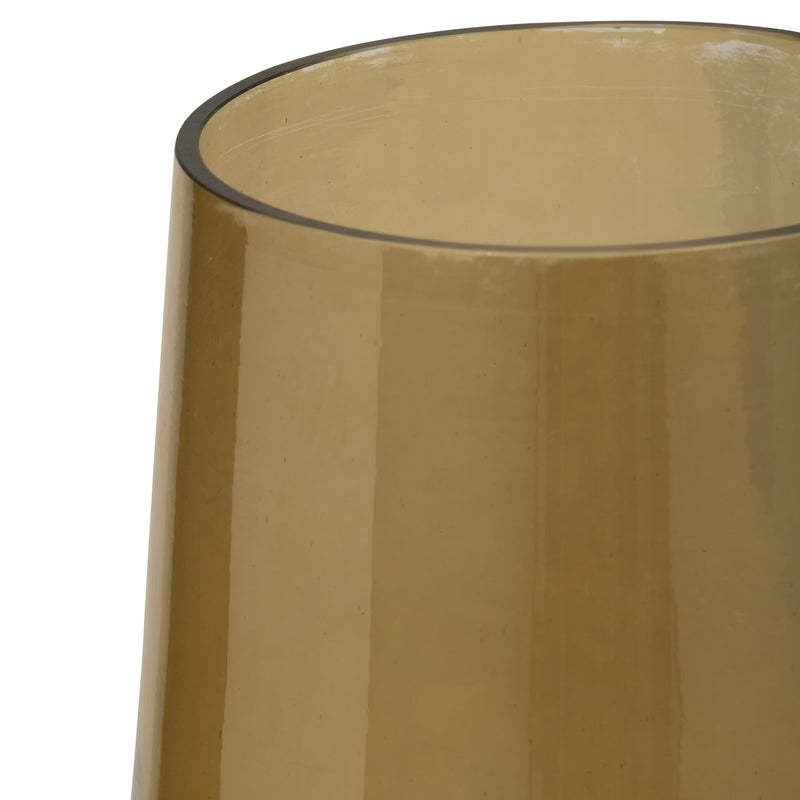 GLASS, 12 LUSTER VASE, GOLD