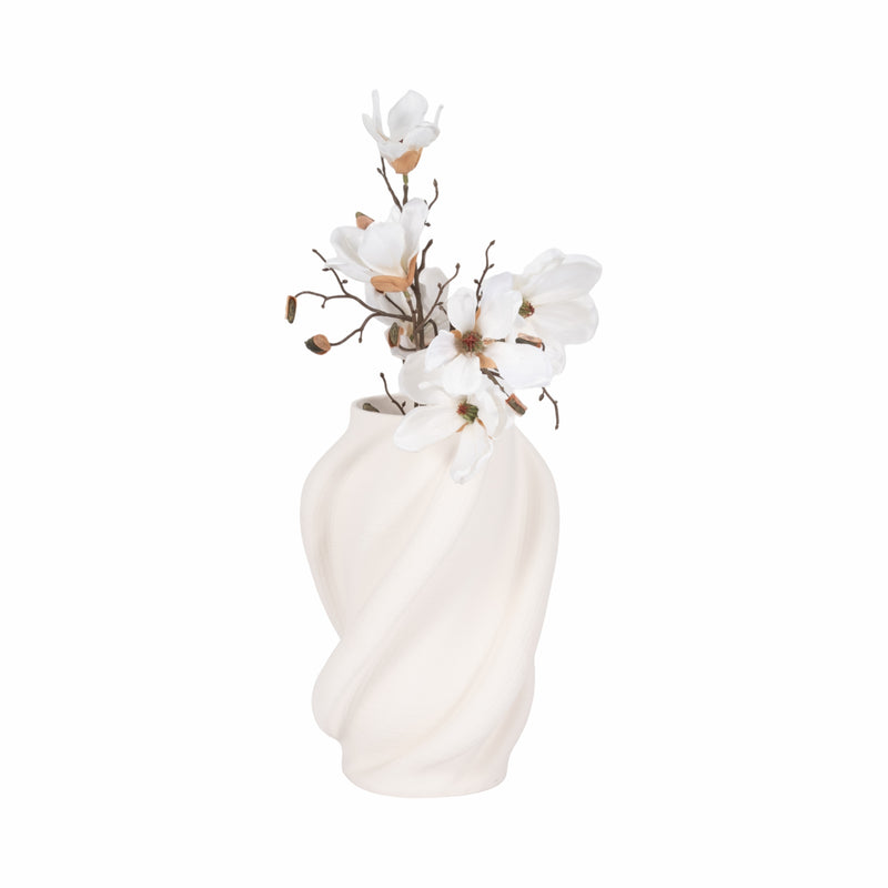 15 MURANO 3D PRINTED LARGE VASE, WHITE