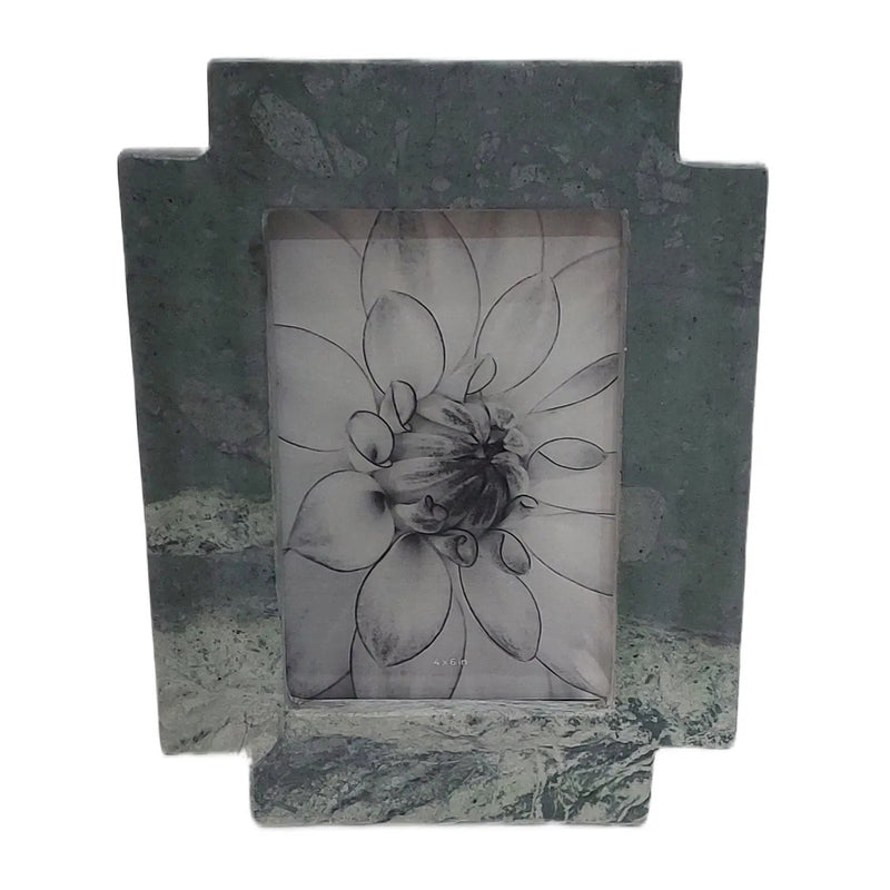 4x6 Cut Corners Marble Photo Frame, Green