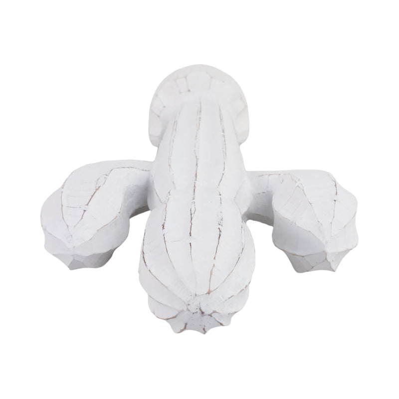 18 Wooden Cactus Decor, Wht