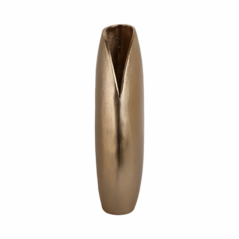 16 Cohen Champagne Shell Shaped Metal Vase