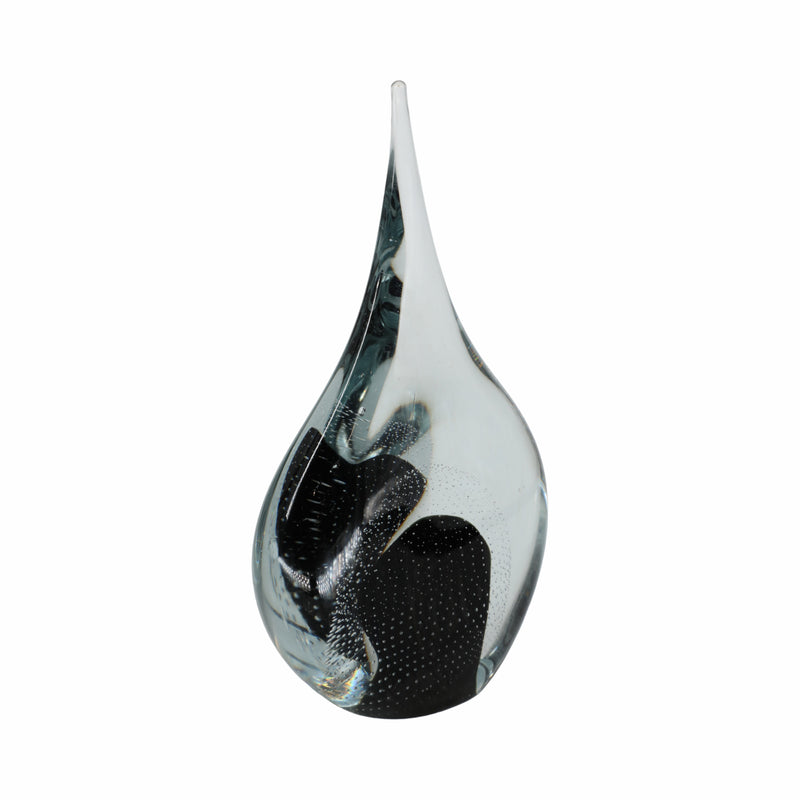 14 MEEDA BLACK CRYSTAL TEAR DROP