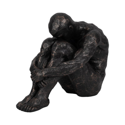 16 Sitting Man, Bronze