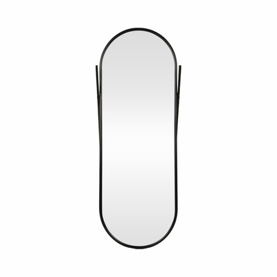 23x60 Rounded Standing Mirror, Black