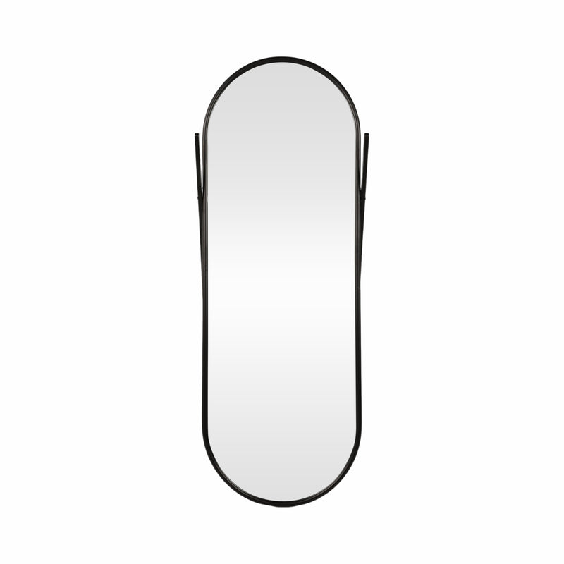 23x60 Rounded Standing Mirror, Black