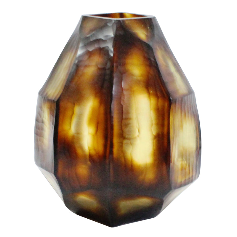 10 Tioga Small Brown Glass Vase