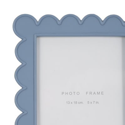 5x7 Scallop Edge Photo Frame, Blue