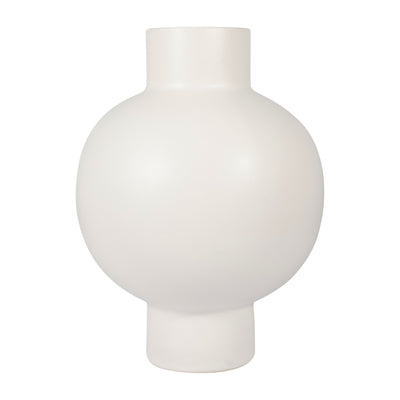 CER, 18H BUBBLE VASE, WHITE