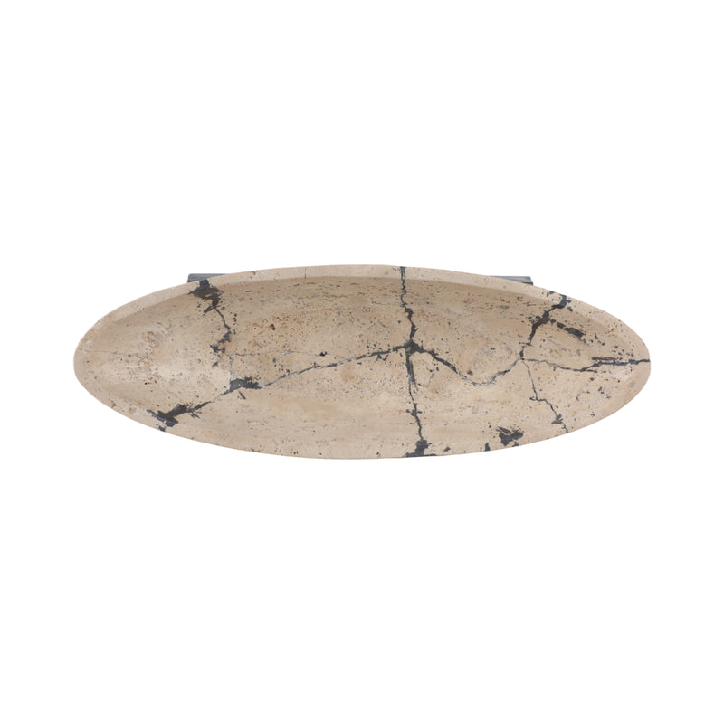 18 Gorda Crackle Travertine Bowl