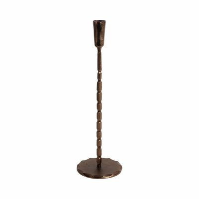 15x5 Forged Cast Iron Taper Holder, Matte Bronze