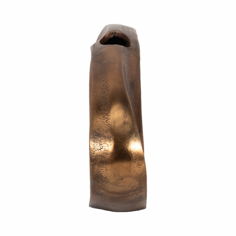 13 Belcove, Metal Cut-out Vase, Bronze