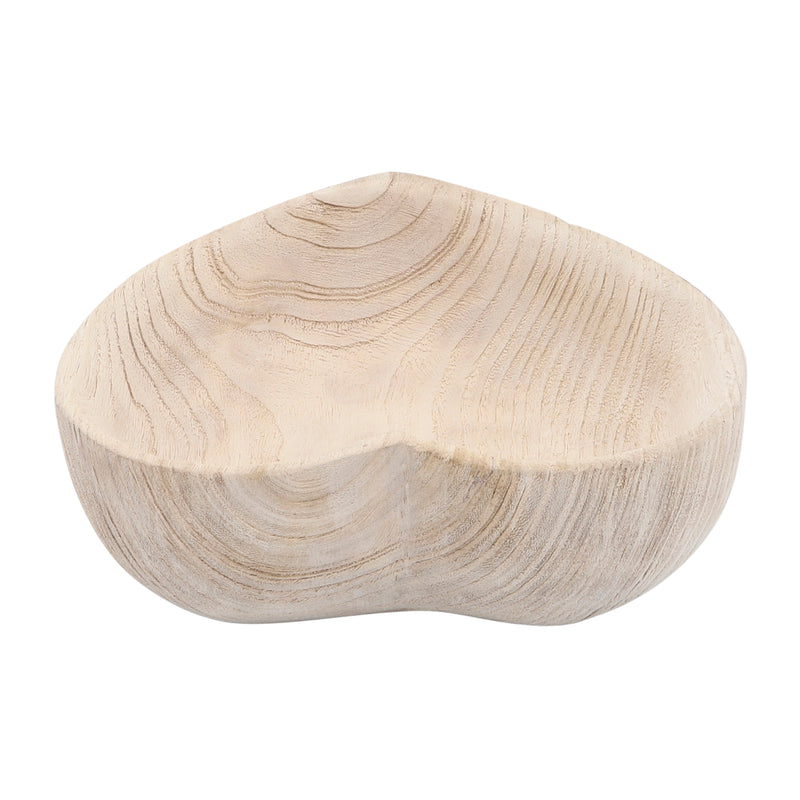 WOOD, S/2 9/10 HEART BOWLS, NATURAL