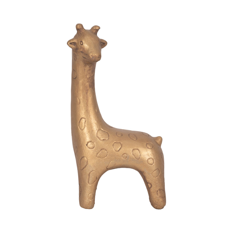 9 Standing Giraffe, Gold