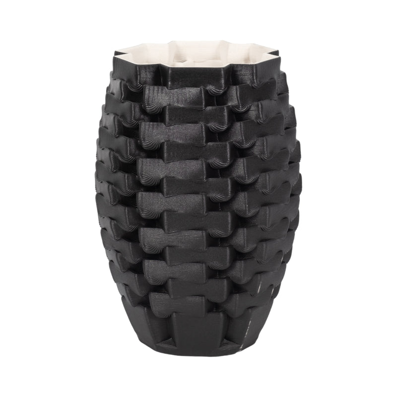 13 Ellesmere 3d Printed Vase, Black