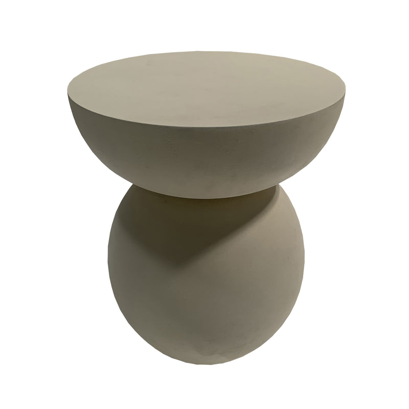 Wood, 19 Sphere Accent Table, Antique White