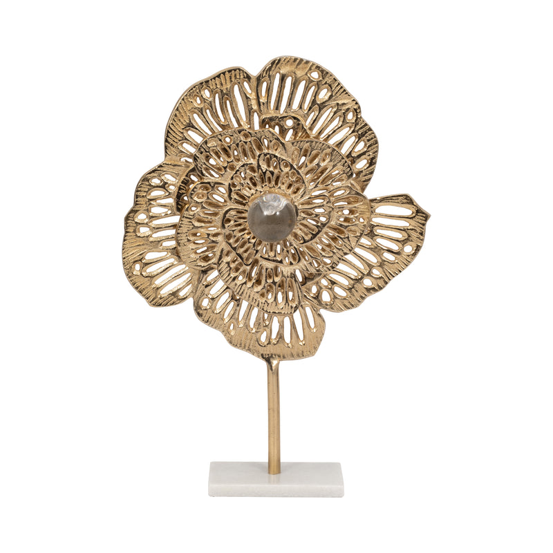 20 Salma Small Gold Flower Statuary