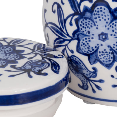 58.5oz Lavender Verbena Chinoiserie Cndle,blu/wht