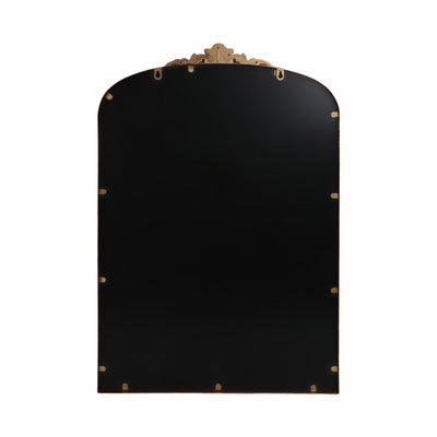 36 Fleur Applique Arch Mirror, Gold Wb