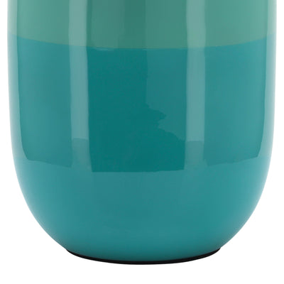 METAL 12 URN VASE, GREEN