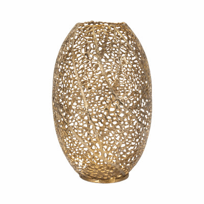 20 Meadow Metal Urn Shape Vase, Gold