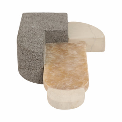 13 Abstrct Sculpture Lava&sand Stone & Onyx, Mult