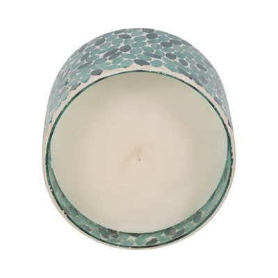 Glass, 5 26 Oz Mosaic Scented Candle, Blue Multi