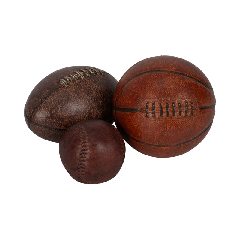 S/3 3/5/6 Sports Ball Objects, Multi