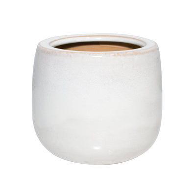 S/3 6/9/11 Reactive Ombre Planters, Ivory