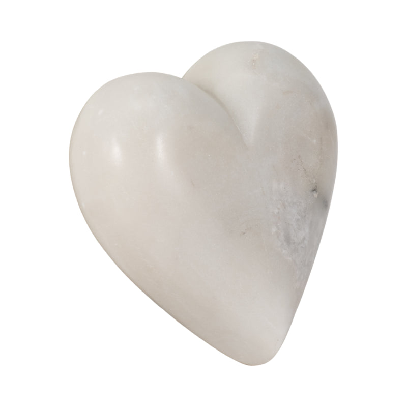 MARBLE, 5 HEART, WHITE