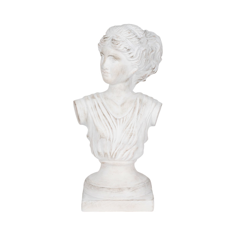 20 Venus Bust Distressed Resin, White