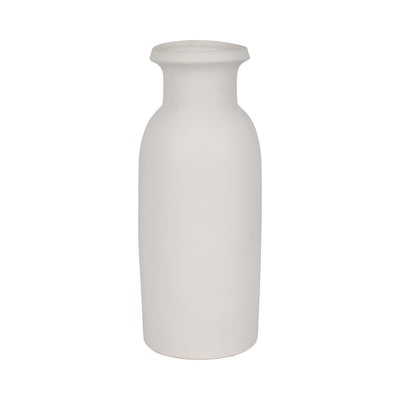 CER, 20H TALL SLIM VASE, WHITE