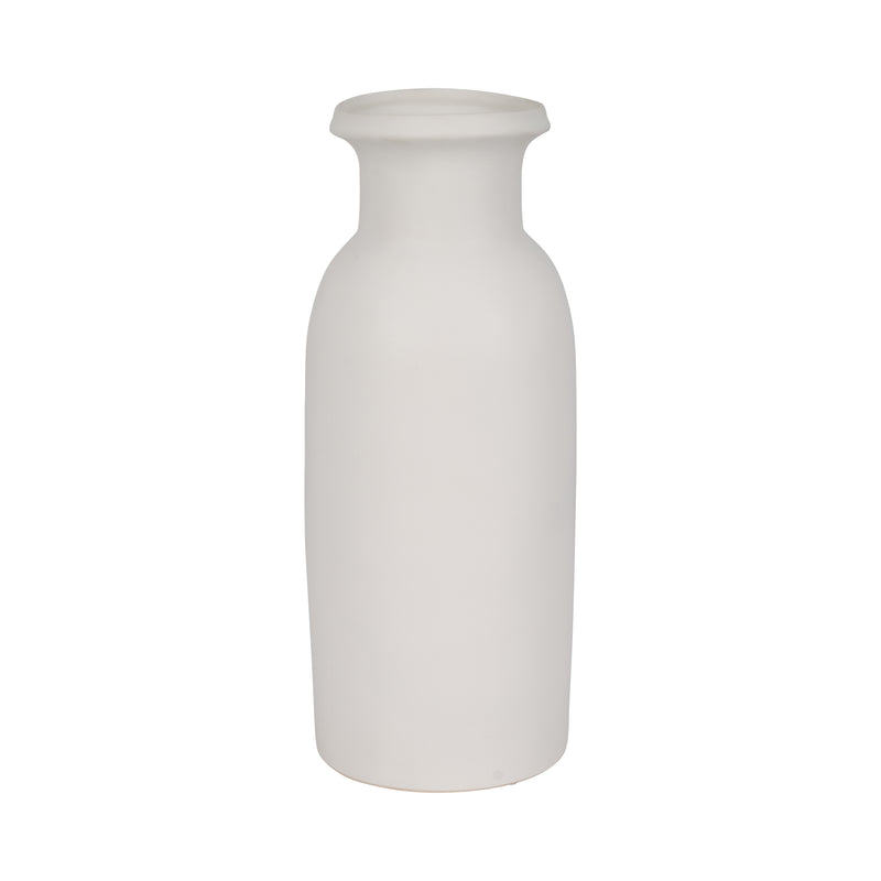 CER, 20H TALL SLIM VASE, WHITE