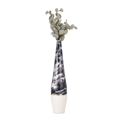 METAL, 35 NEPTUNE FLOOR VASE, IVORY/NAVY