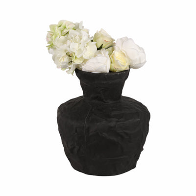 11 Cleo Medium Black Ecomix Vase