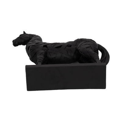 17 Horse Sculpture On Base, Black