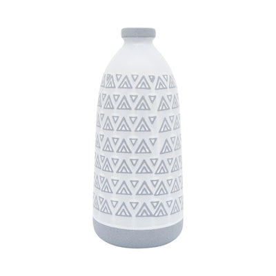 CER, 14H AZTEC VASE, GRAY