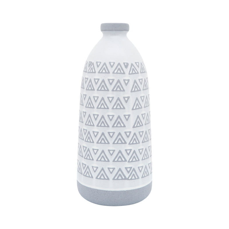 CER, 14H AZTEC VASE, GRAY