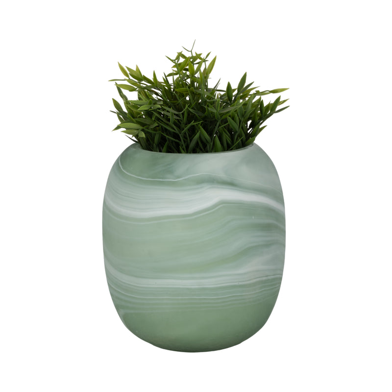 9 Garbo Small Green Glass Vase